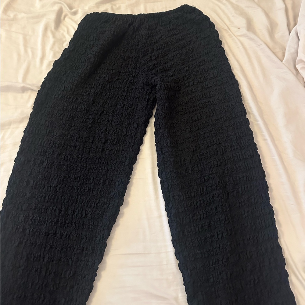 ZARA black scrunch pants